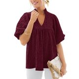 Blusa Mascomoda Summer 2025 Para Mulheres Vinho Tinto Tamanho S