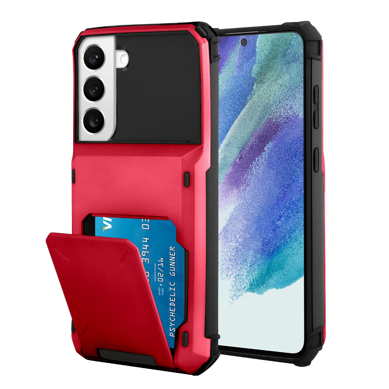 Capa De Telefone Marphe Wallet Com Suporte De Cartão Para Samsung S21 Fe