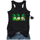 Camiseta Regata Chuntianran St. Patrick&#39;s Day Gnomos Para Mulheres