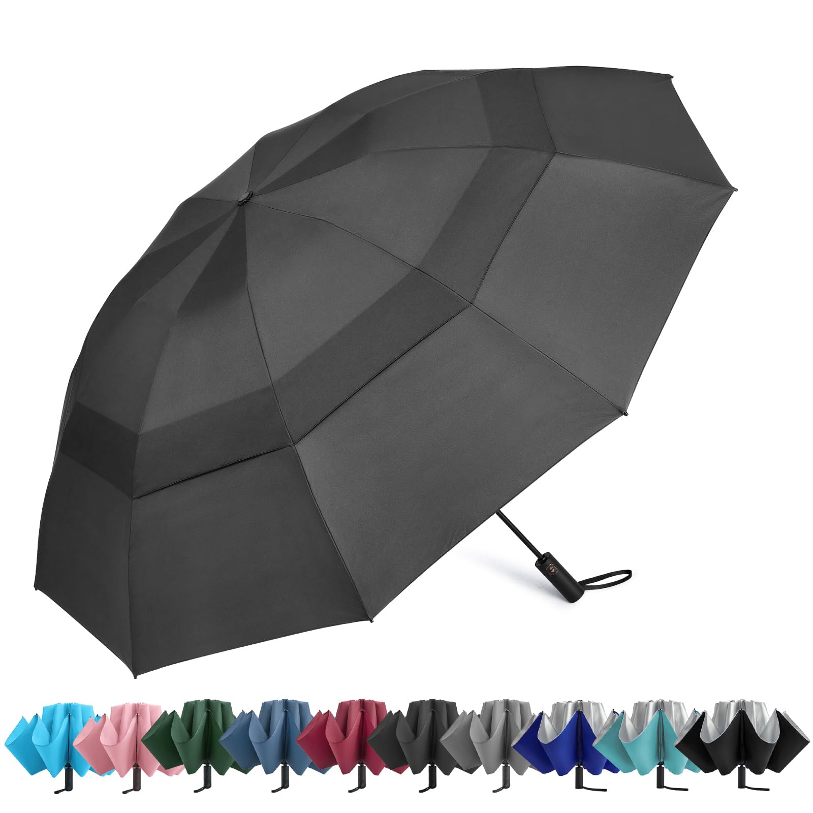 Guarda-chuva De Golfe G4free Compact Reverse Travel 105 Cm Preto