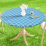 Toalha De Mesa Redonda Impermeável Smiry Para Mesa De 145 A 173 Cm