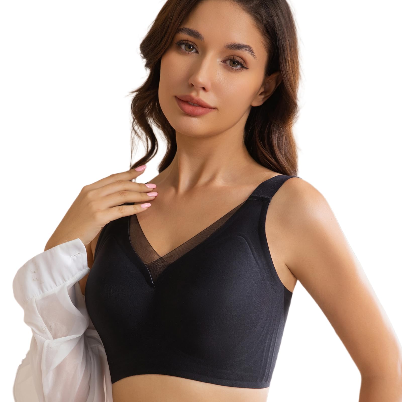 Sutiã Esportivo Yjspbl No Underwire Smoothing Minimizer 46c Preto