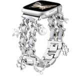 Pulseira Apple Watch Daqin, Pulseira De Metal Elegante Para Mulheres, 44 Mm