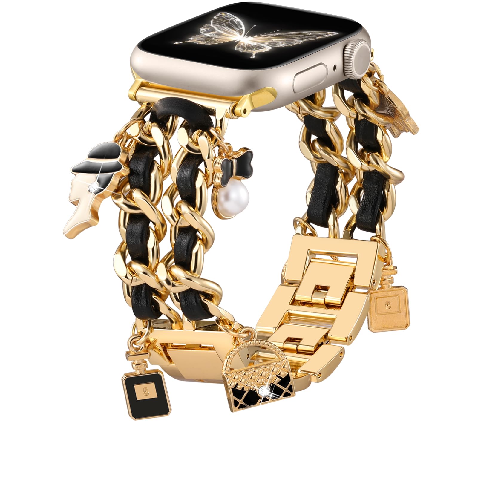 Pulseira De Relógio Daqin Stylish Metal Compatível Com Apple 40/38/41/42 Mm