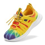 Tênis Totomona Kids Respiráveis, Tamanho 9,5, Amarelo E Vermelho