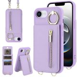 Capa Tipo Carteira Crossbody Jcxtrombulous Para Iphone 16e Roxa