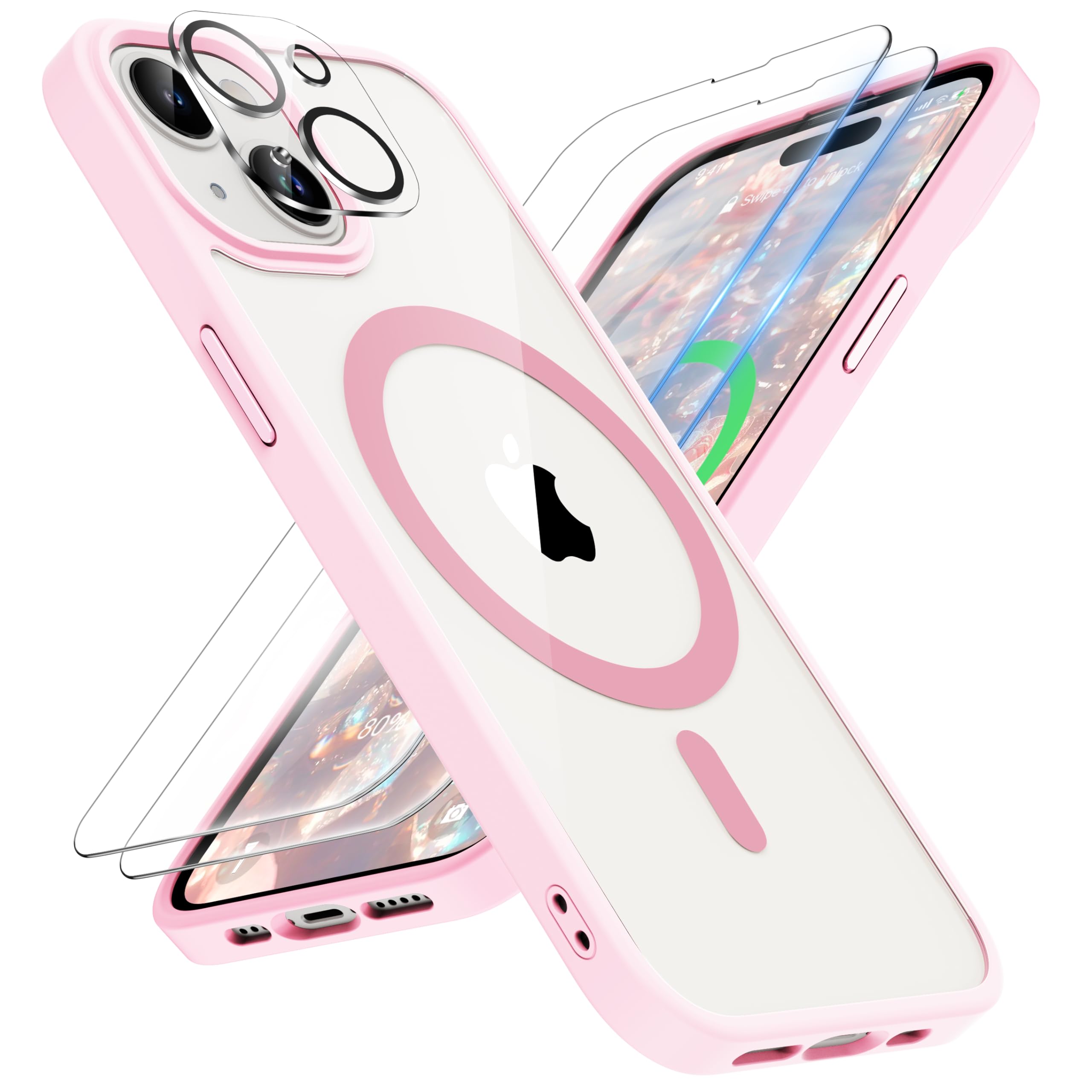 Capa De Telefone Oretech Magnetic Para Iphone 15 Com Protetores De Tela