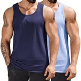 Camiseta Regata Coofandy Cotton Muscle Para Exercícios De Ginástica Masculinos