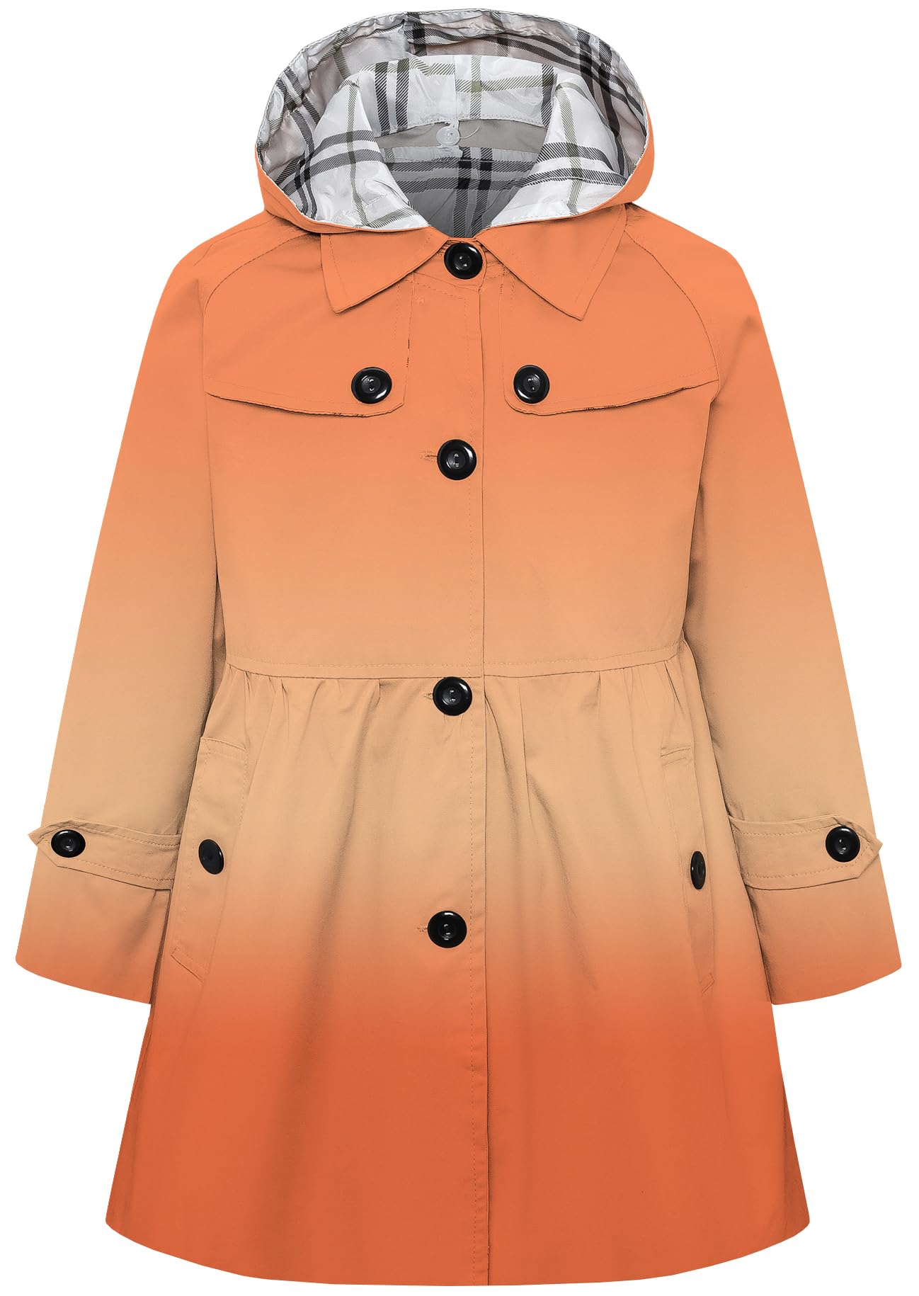 Casaco Impermeável Betusline Girl Windbreaker Com Capuz Laranja 3-4t