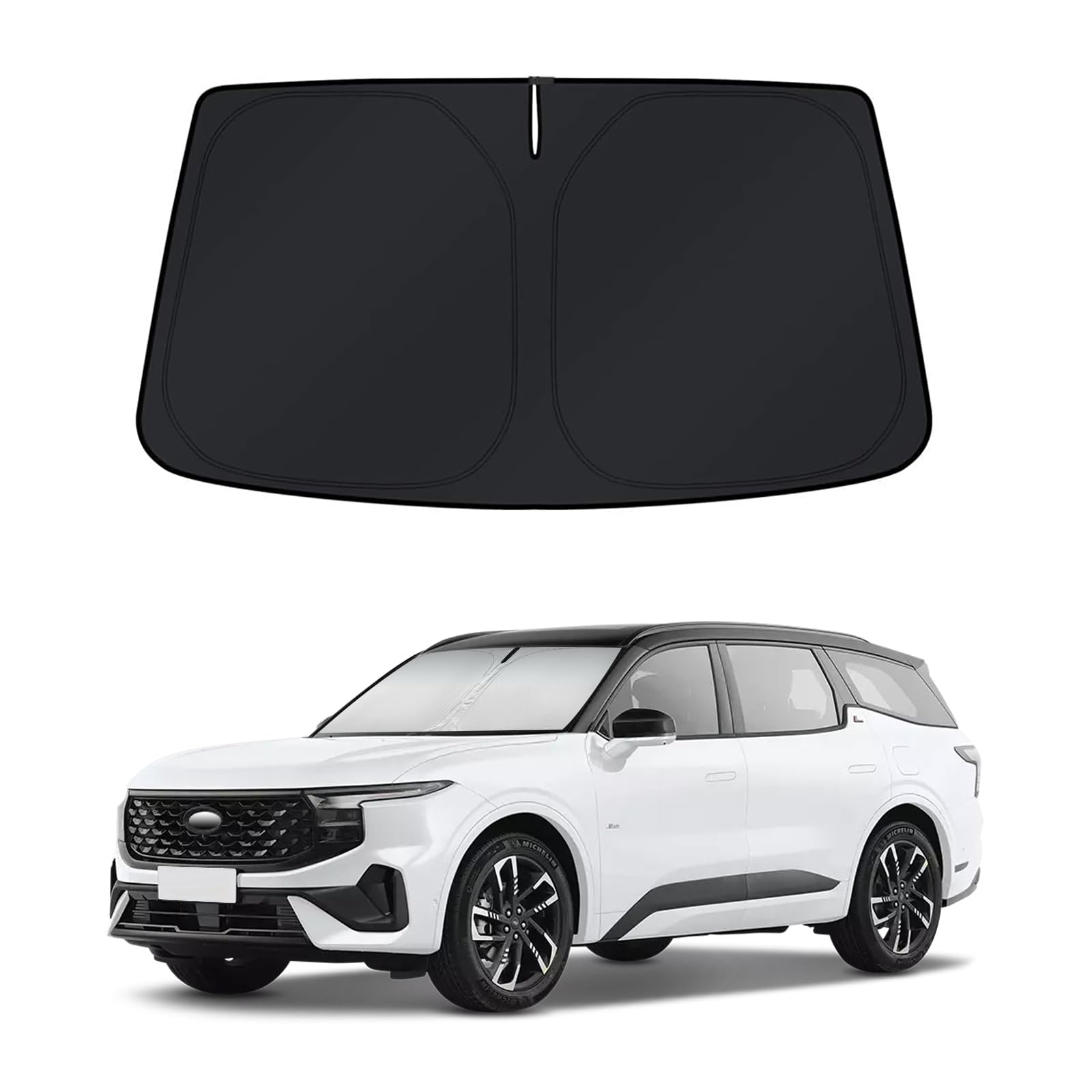 Car Sun Shade Pinbaolala Para Pára-brisa Ford Edge 2015-2024