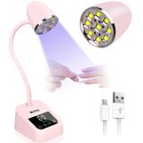 Lâmpada De Unhas Uv Mnhty U V 27w Recarregável Com 3 Temporizadores E Sensor