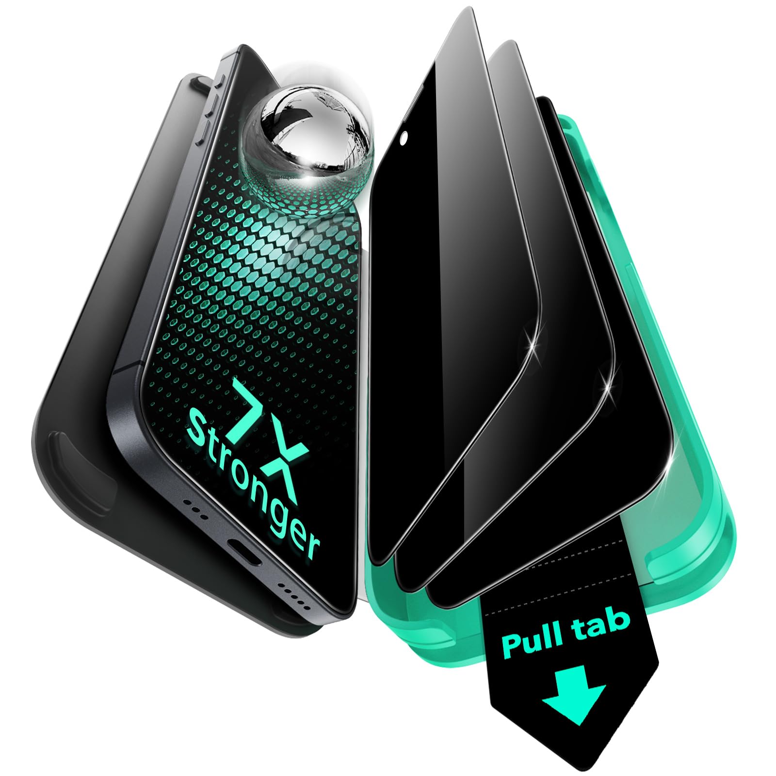 Protetor De Tela Esr Glass 9h+ Para Iphone 14 Pro Max (pacote Com 3)