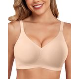 Sutiã Luxmay Seamless Lace Jacquard Wireless Com Cobertura Total