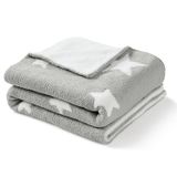 Cobertor De Bebê Crevent Cozy Soft Warm Chenille 30x40cm Grey Star