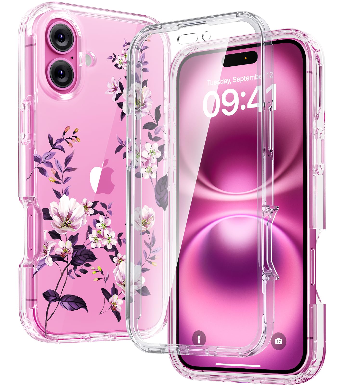 Capa De Telefone Diaclara Projetada Para Iphone 16 Plus 6,7" Transparente