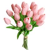 Flores Artificiais Mandy&#39;s Tulip Silk Dusty Pink X20 35cm