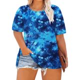 Camiseta Feminina De Manga Curta De Verão Hailey Plus Size