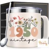 Caneca De Café Lifecapido 75th Birthday Gifts 420ml Vintage 1950