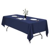 Toalha De Mesa Ivapupu Azul Marinho Para Mesa Retangular 152x259cm