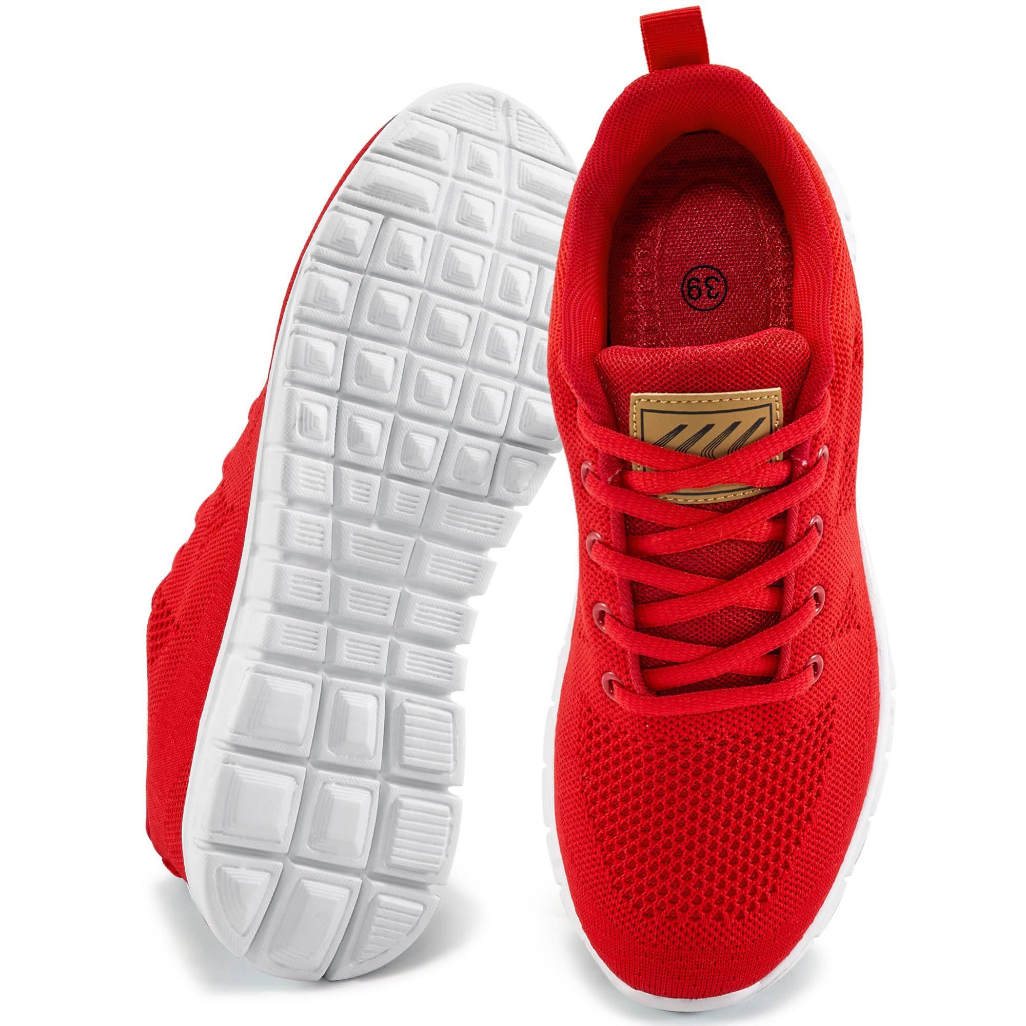 Tênis De Corrida Fudynmalc, Moda Feminina, Leve, Vermelha