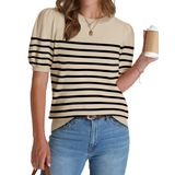 Blusas De Verão, Elegante, Casual, De Manga Curta Para Mulheres