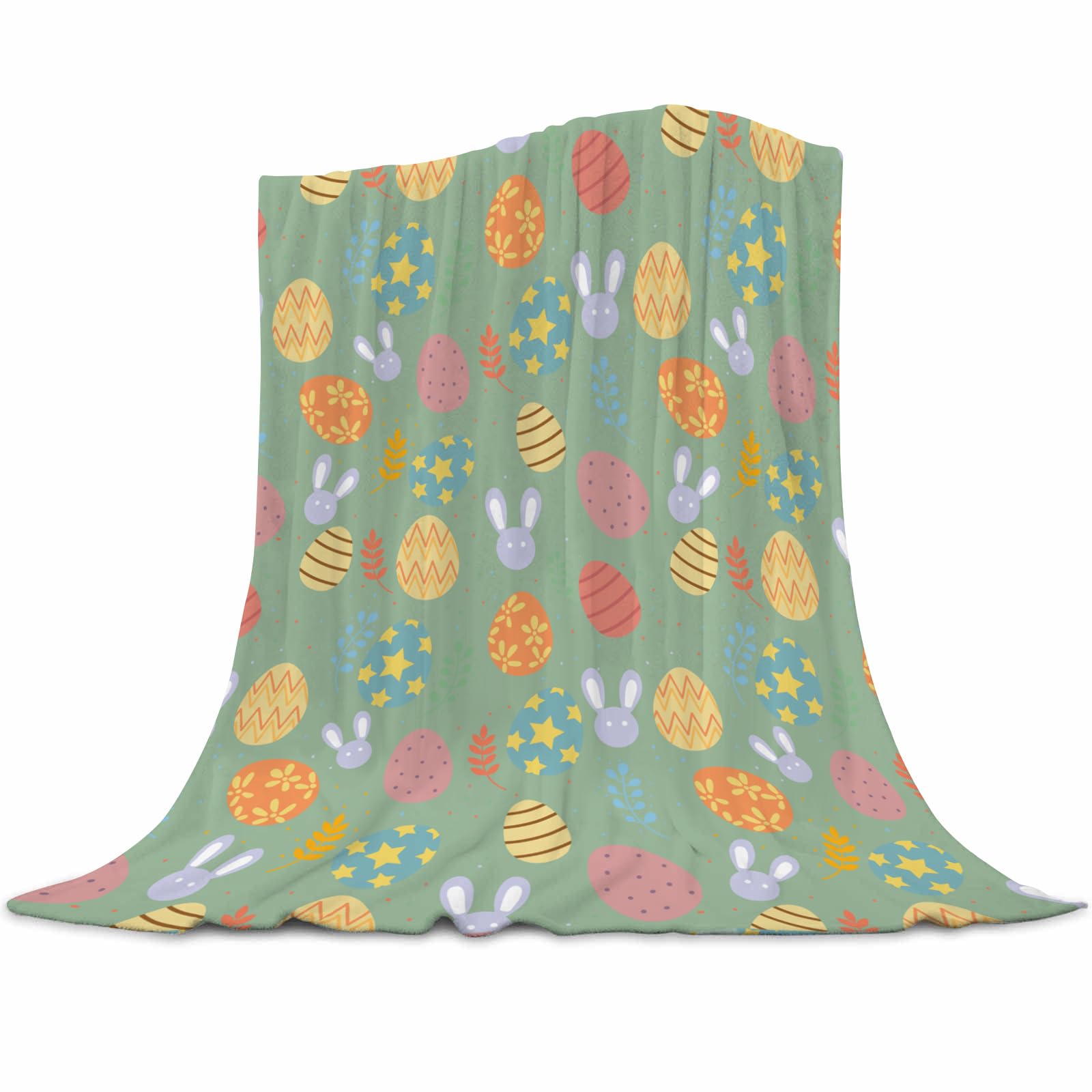 Cobertor Throw Yihuyilan Easter Bunny Flannel 200x150cm
