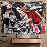 Tapeçaria Swiismil Sneakerhead Para Quarto 150x200cm Multicolor
