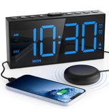 Despertador Mesqool Loud Com Agitador De Cama E Porta Usb