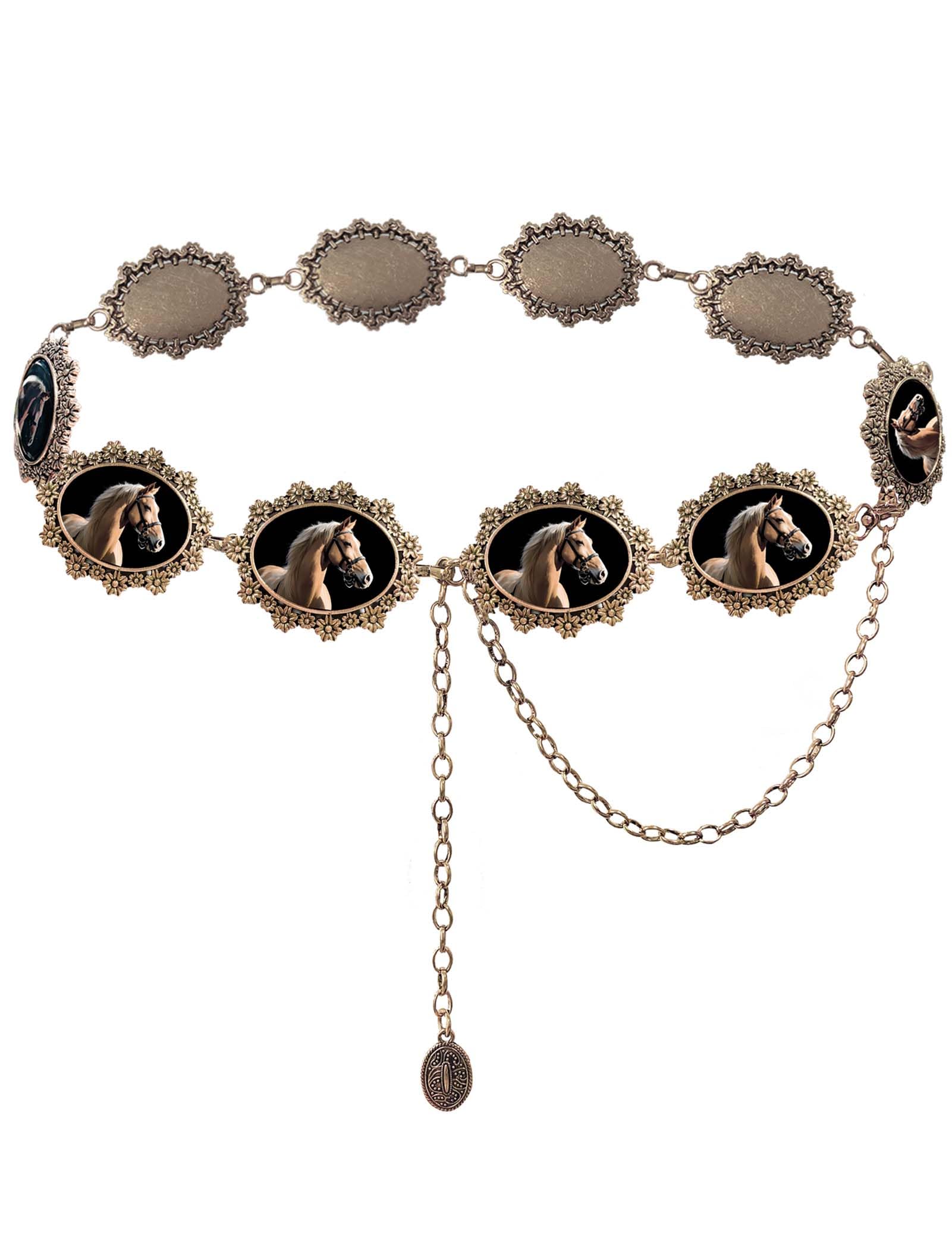 Western Belt Topacc Para Mulheres Cowgirl Chain Rodeo Horse Concho