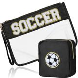 Conjunto De Bolsas De Cosméticos Buycard Soccer Gifts For Her Girls Women