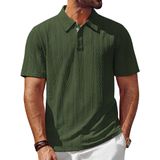 Camisa Polo Pj Paul Jones Para Homens De Manga Curta Verde Militar