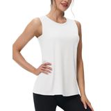 Camiseta Regata Feminina Magcomsen, Respirável, Branca, Tamanho Gg