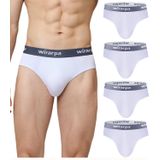 Cuecas Íntimas Masculinas Wirarpa Modal No Fly, Pacote Com 4 Cuecas Brancas Xxl