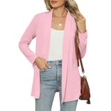 Cardigã Micoson Feminino De Manga Comprida Rosa Claro Tamanho M