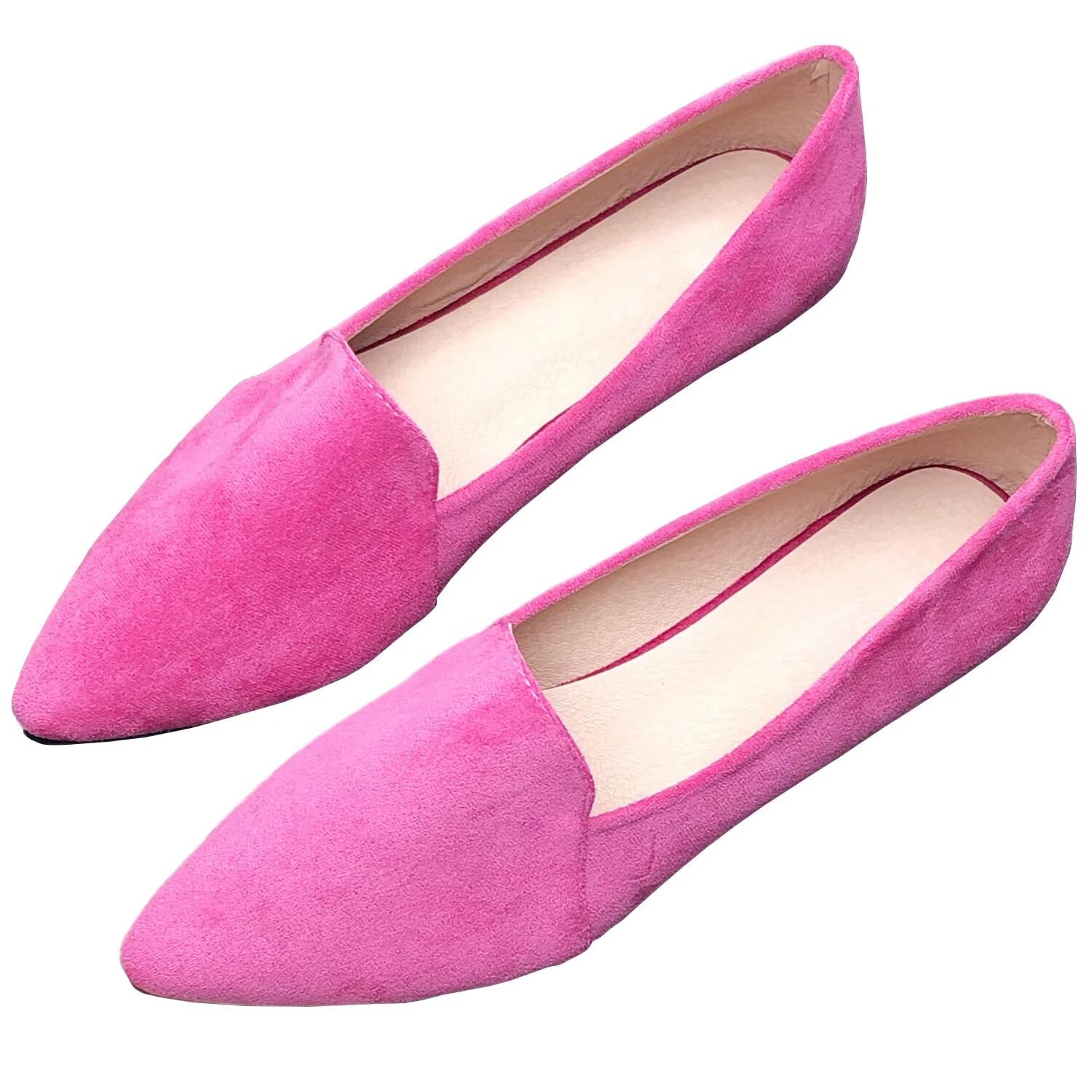 Sapatos Sailing Lu Ballet Flats Femininos De Camurça Sintética Rosa Vermelha 39