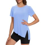 Camisa De Treino Magcomsen Para Mulheres, Ioga, Corrida, Caminhada, Azul M