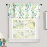 Janela Leeva Faux Linen Aquarela Flor 60x45cm Azul