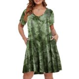 Vestido Belaroi Camiseta Feminina Plus Size De Verão Com Decote Em V 4x