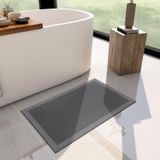 Tapete De Banho Yihouse Ultra Thin Super Absorvente Quick Dry Light Grey