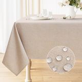Toalha De Mesa Smiry Linen Texturizada Impermeável 137x137cm Verde Sálvia