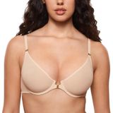 Sutiã Inlyric Cosnufy Sheer Com Fecho Frontal Semi-bege 40c Feminino