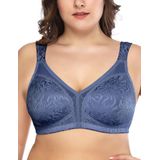 Sutiã Feminino Deyllo Com Cobertura Total Plus Size 36b Azul Escuro