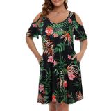 Camiseta Feminina Jollielovin, Tamanho Grande, Ombro Frio