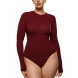 Camiseta Inlyric De Manga Comprida, Gola Redonda, Ajustada, Fina E Curta