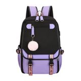 Mochila Jiayou Little Girls&#39; School Students Bolsa De Livros 21l Roxa