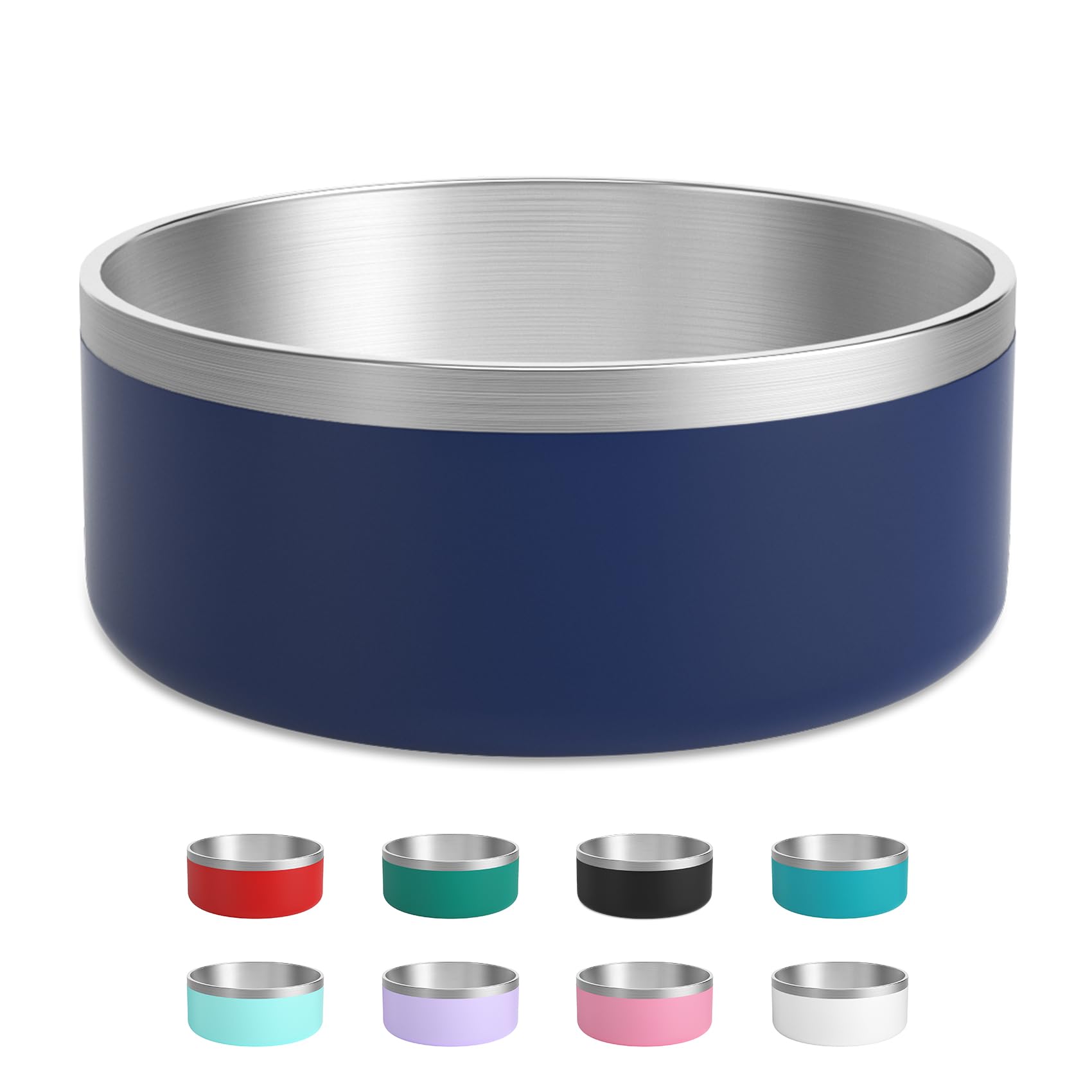 Prato De Comida Aquática De Aço Inoxidável Dog Bowl Lihoooom 1,2 L Azul