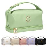 Bolsa De Maquiagem Vogewood Initial Double Layer Com Alça Para Meninas