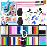 Kit De Pintura Facial Drawdart Professional Com Estêncil 12x10g