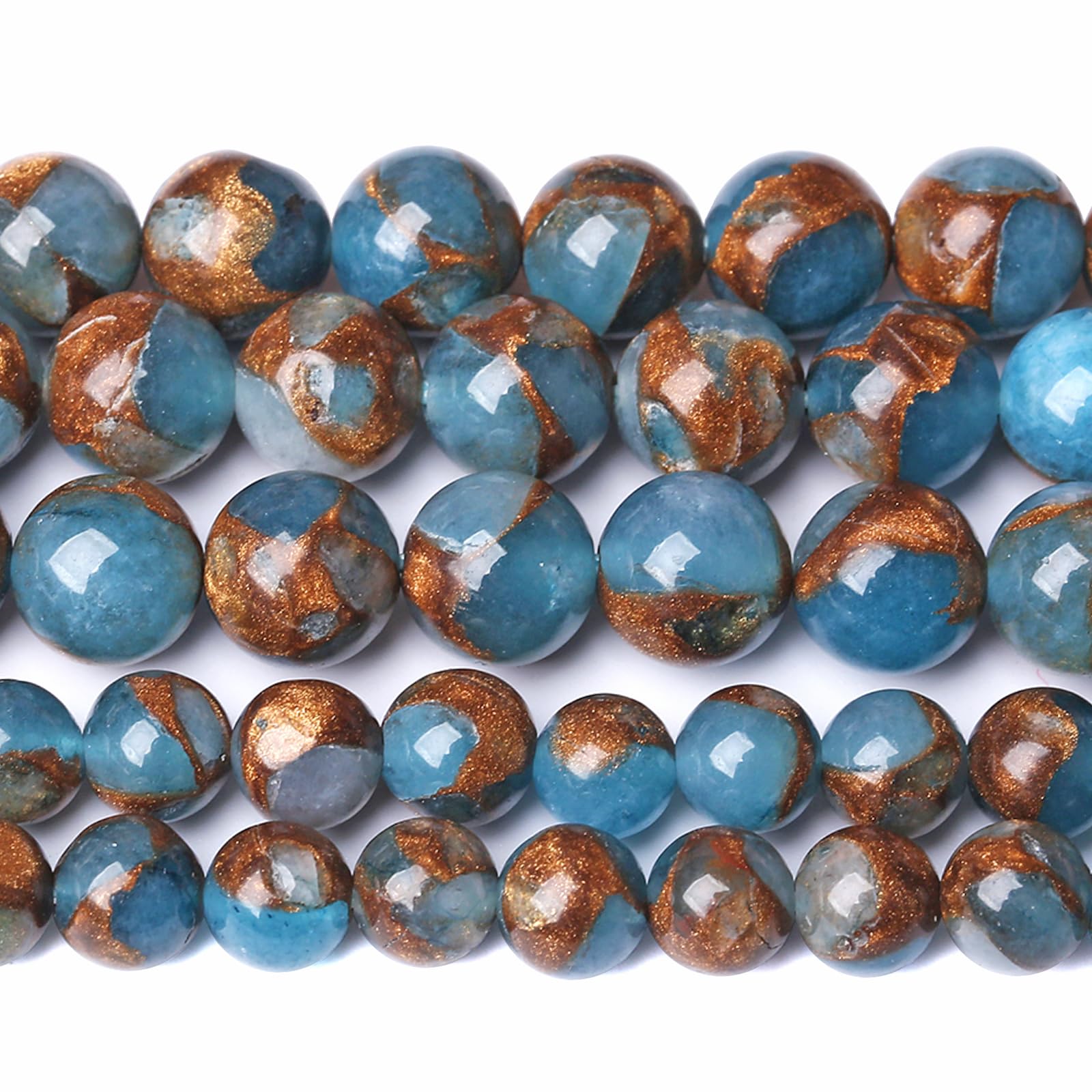 Miçangas Jiejinyu Cloisonne 4 Mm Lake Blue 160 Unidades Para Joias