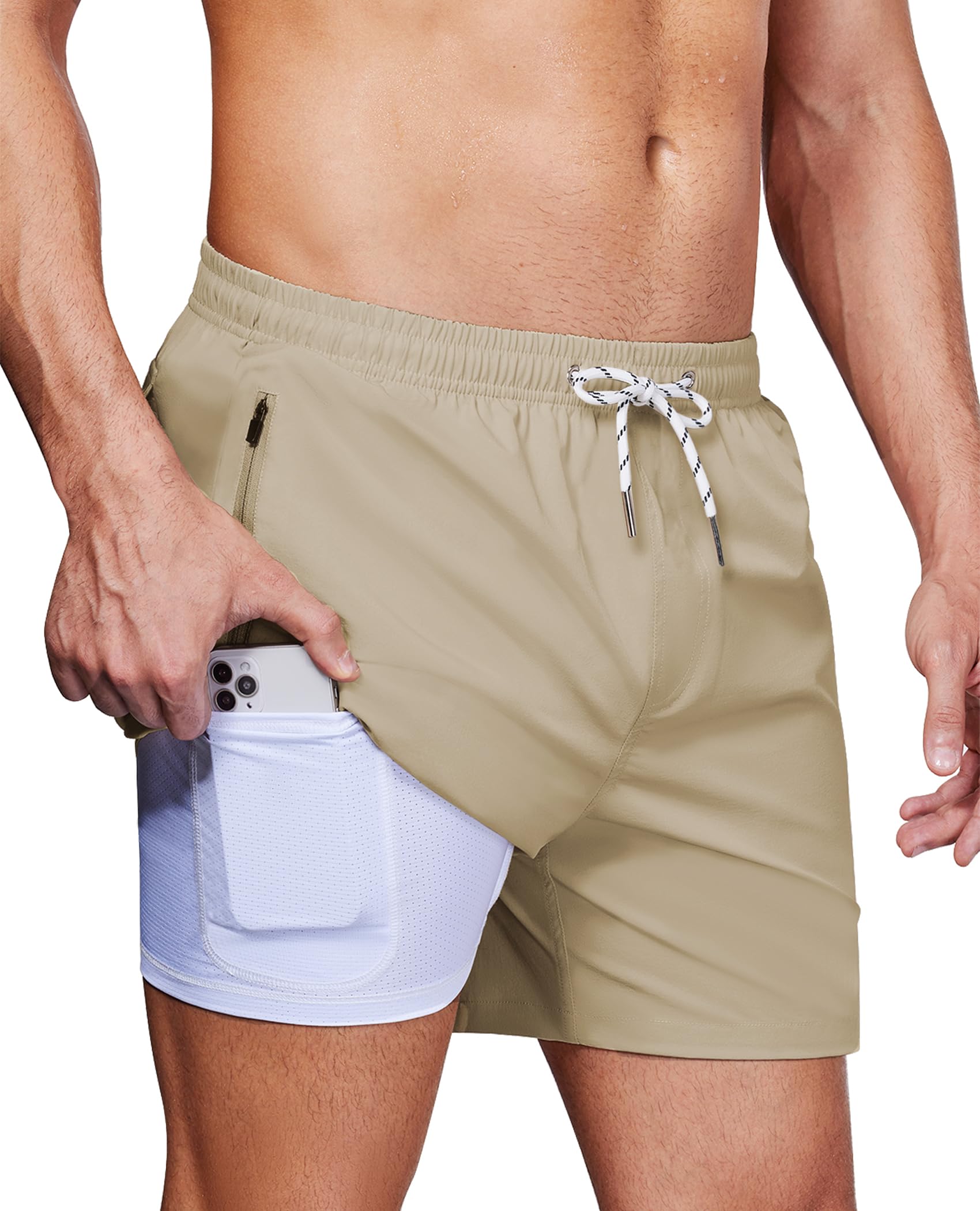 Calções De Banho Alimens &amp; Gentle Boys De 13 Cm Com Forro De Compressão